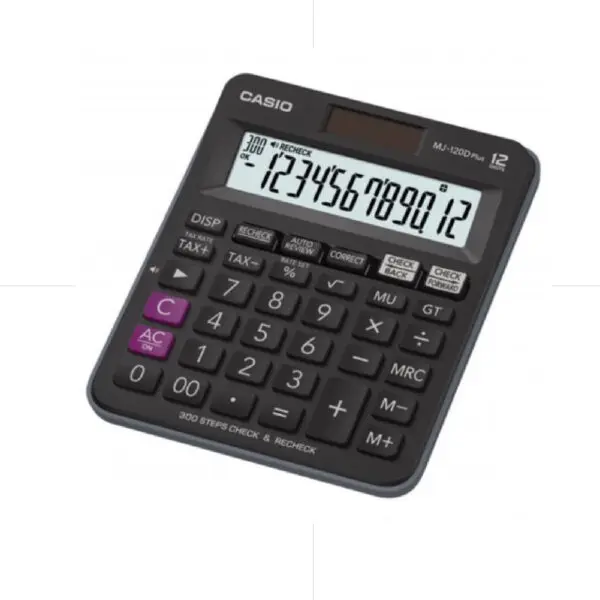 CASIO Calculator MS-20UC-BK / 0-00 / 12 digits ORIGINAL الة حاسبة