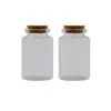 HON Glass Bottle With Cork Cover 4.7*8cm 2/Bag / 18BS094 قنينة زجاج