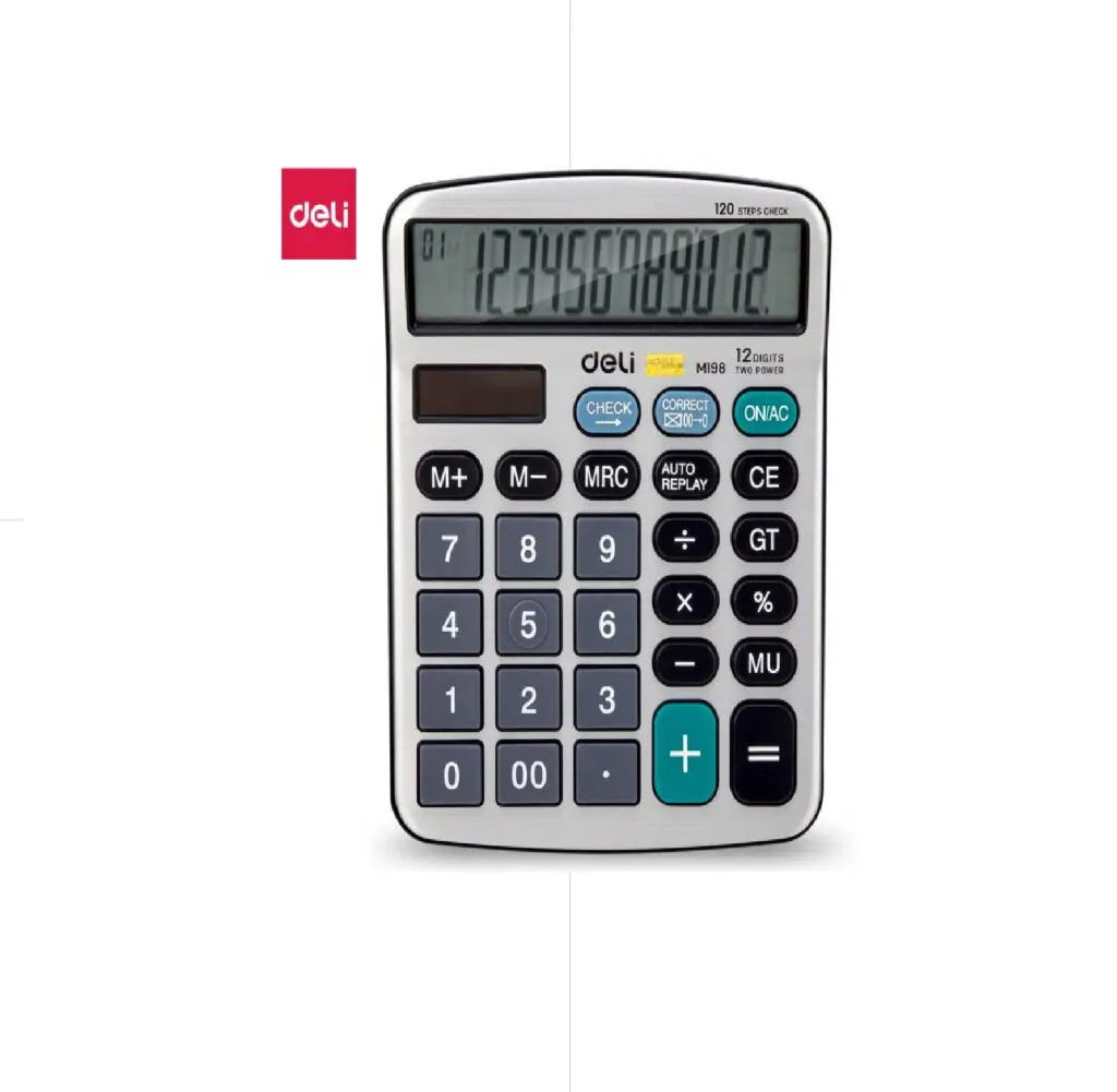 Deli Calculator M19810 / 0-00 / 12 digits الة حاسبة