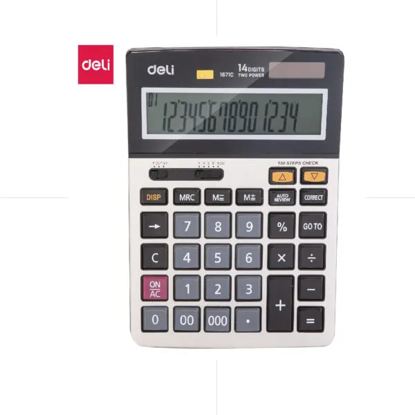 Deli Calculator 1671C / 0-00-000 / 14 digits الة حاسبة