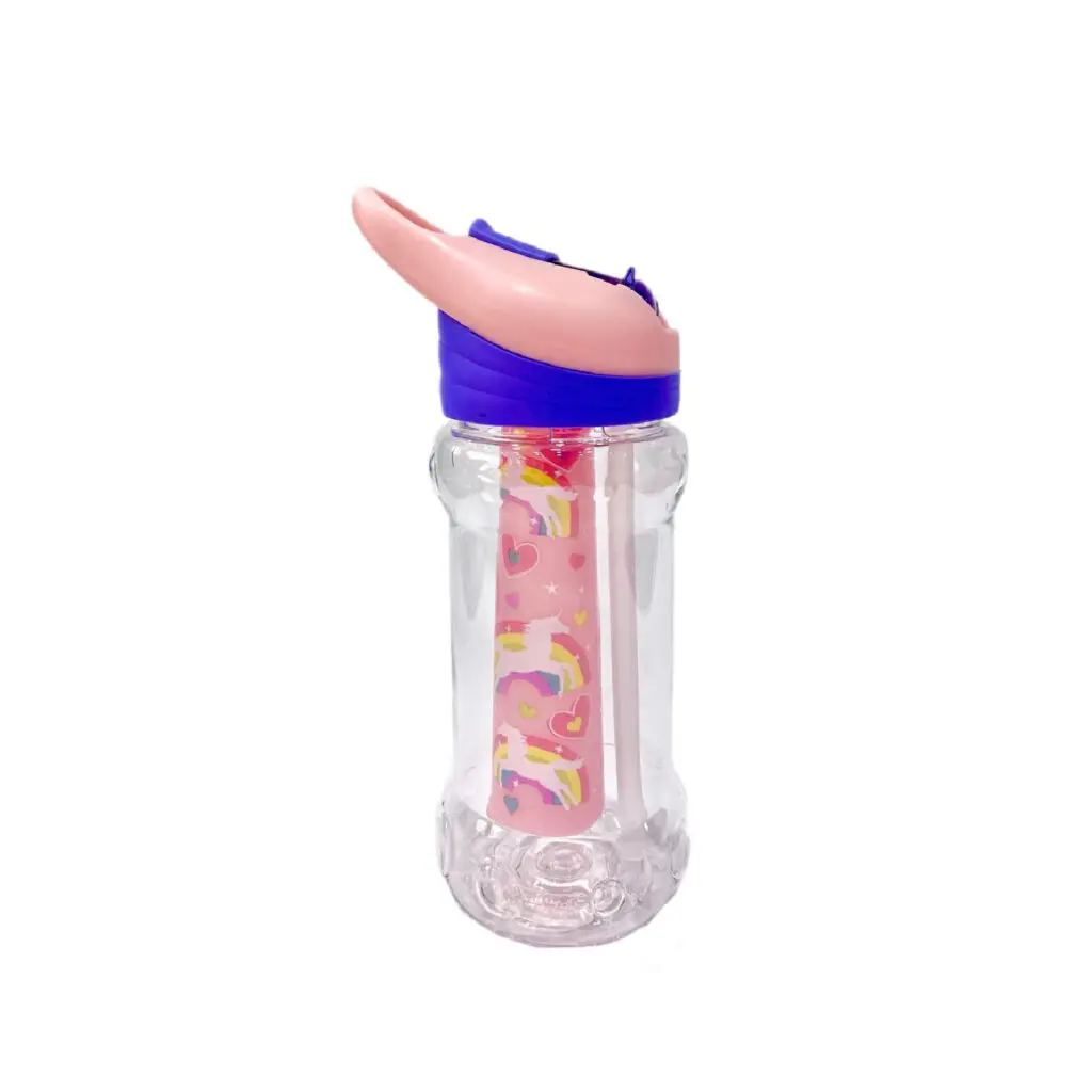Cool Gear Plastic Water Bottle Paloma Freezer Stick With Straw 414ml Pink / 2082 مطرة