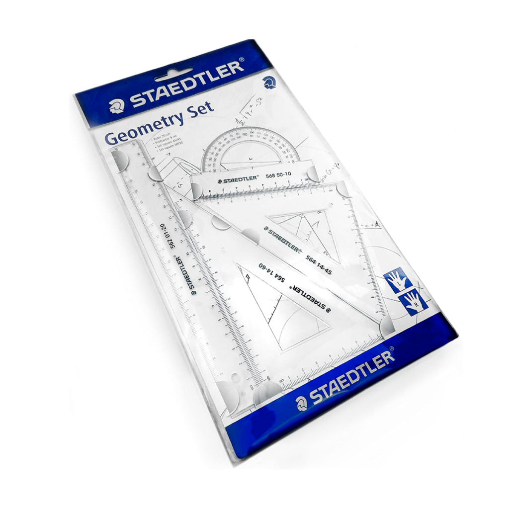 Staedtler Geometric Ruler Set 4 pcs Transp. inch/cm In Blister / 5690WP4 بوشيت مساطر