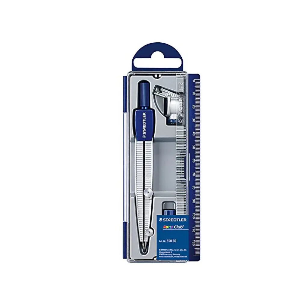 Staedtler Noris Student Compass For Pencil & Leads In Plastic Box / 55060 بيكار قلم + رصاص