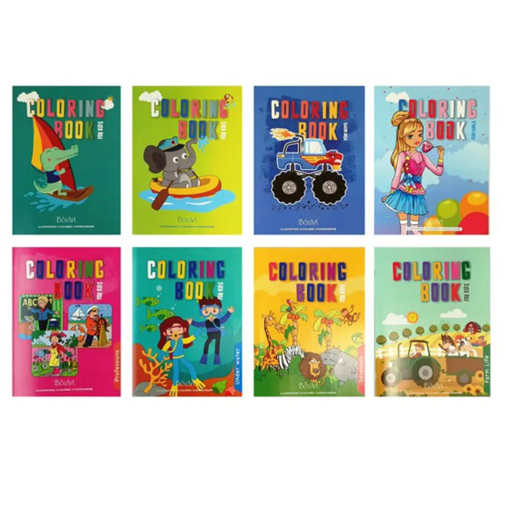 Bozart Kids Coloring Book A4 8sh 120g Girls / 15-4 دفتر تلوين
