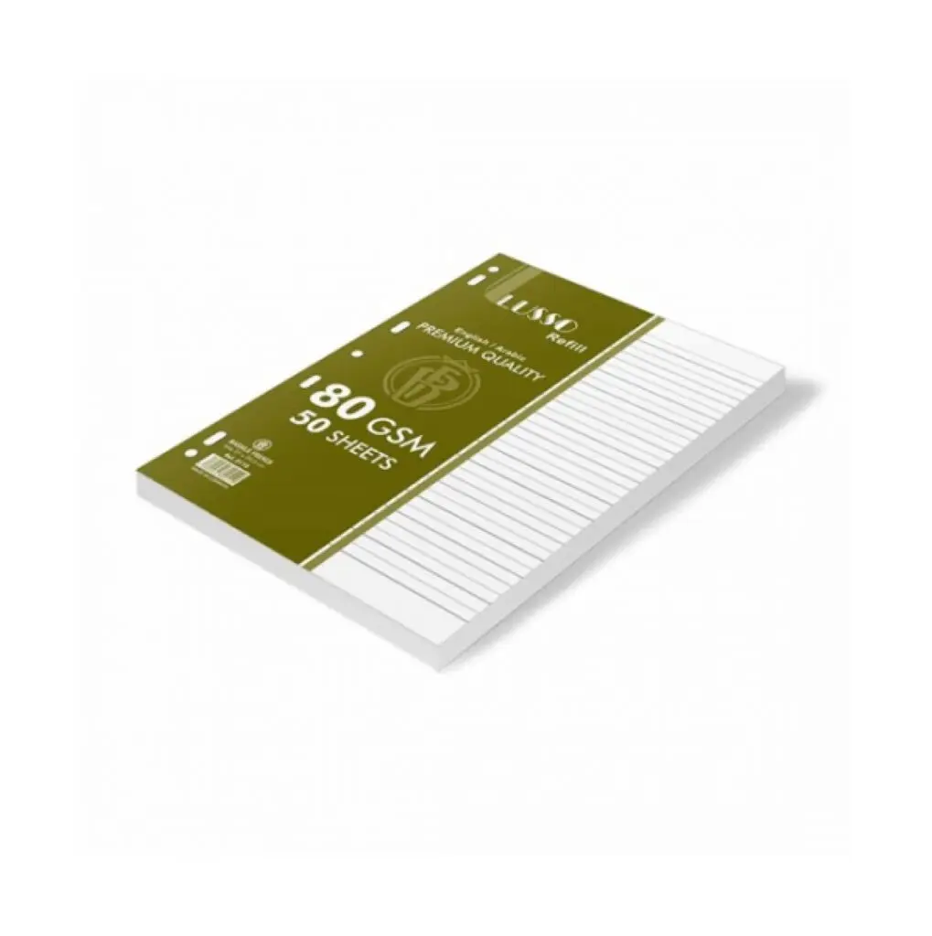 LUSSO Ringbook's Paper Refill 1 LINE 50sh 80g A4 21*29.5cm / BF-2110 غيار كلاسور سطر