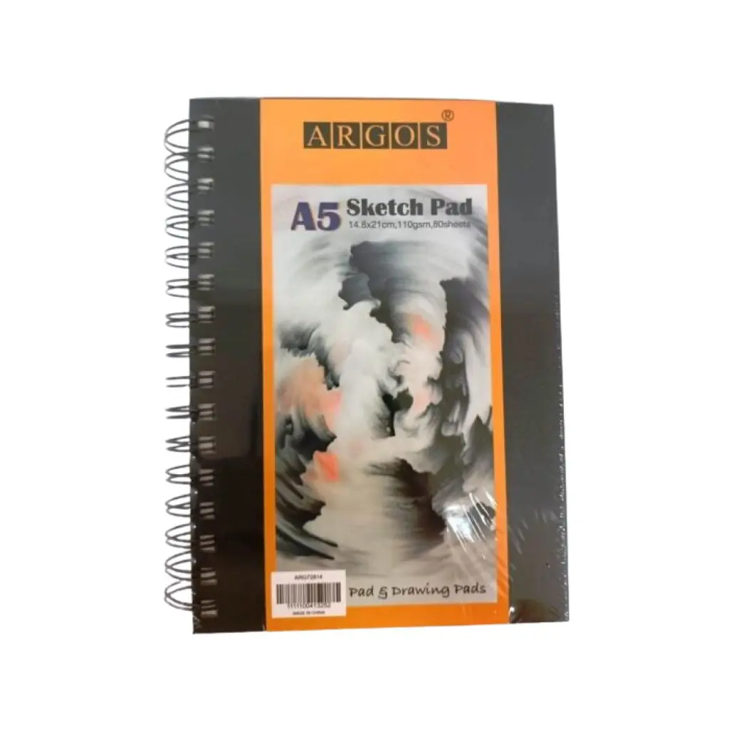 Argos Sketchbook A5 Spiral Hard Cover 110g 80sh / ARG72814