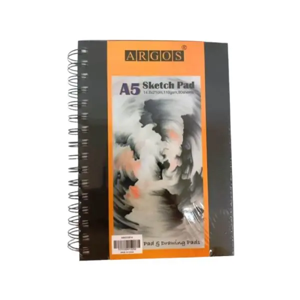 Argos Sketchbook A5 Spiral Hard Cover 110g 80sh / ARG72814