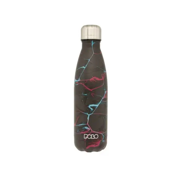 POLO 2024 Stainless Steel Thermos Bottle 500ml Craft Black/Pink/Cyan / 949004 8264