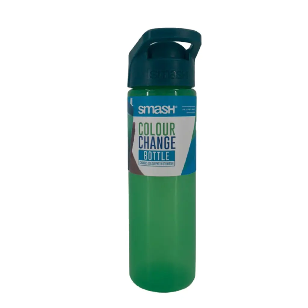 Smash Plastic Water Bottle Colour Change With Starw 700ml Green / 13354 مطرة