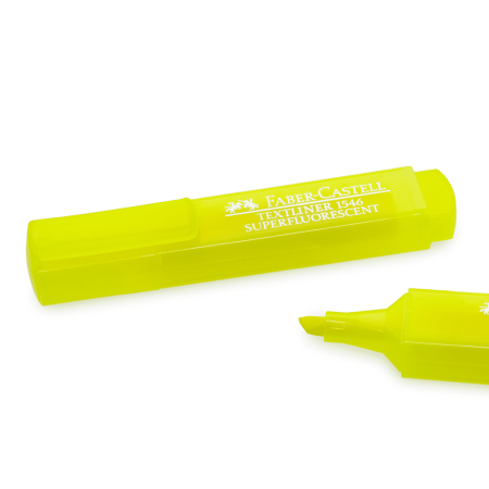 Faber Castell Highlighter 46 Super Fluo YELLOW / 154607 قلم فوسفوري أصفر