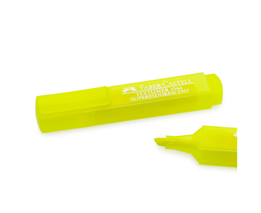Faber Castell Highlighter 46 Super Fluo YELLOW / 154607 قلم فوسفوري أصفر