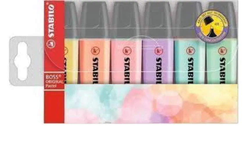Stabilo Boss Original Highlighter (Set 6 Colors) 70/6-2 Pastel قلم تمييز