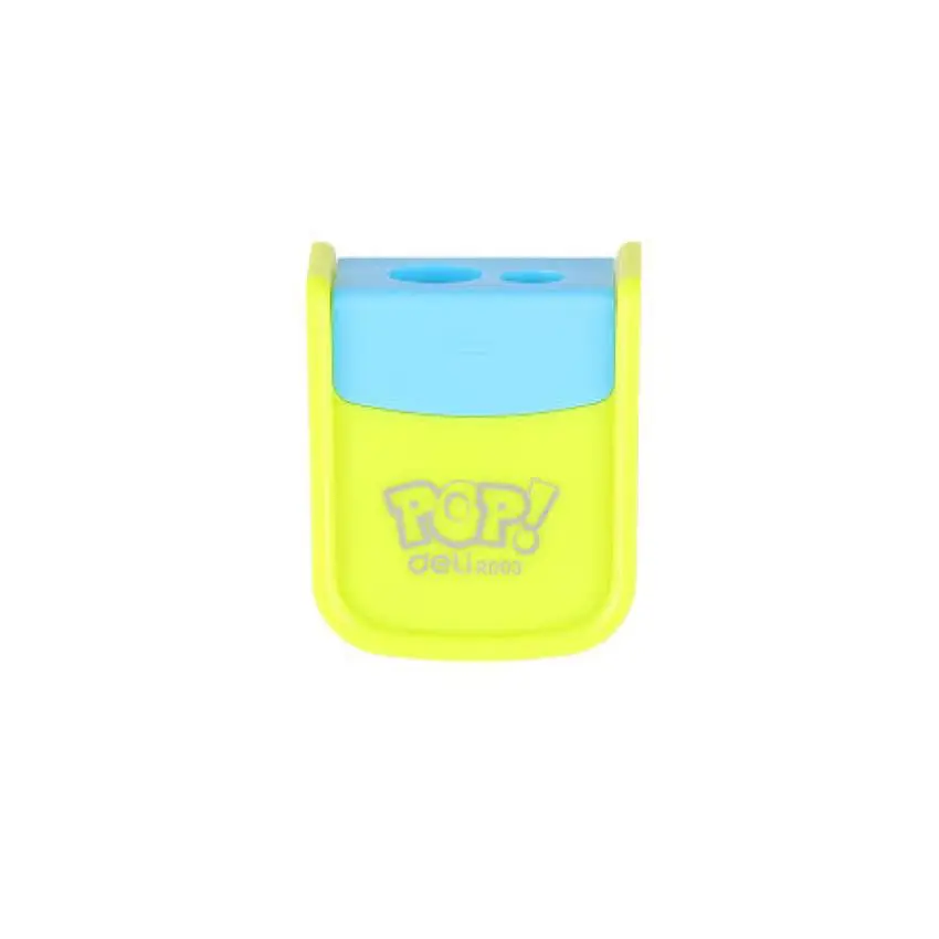 Deli Sharpener 2 Holes POP With Canister / R003  مبراة