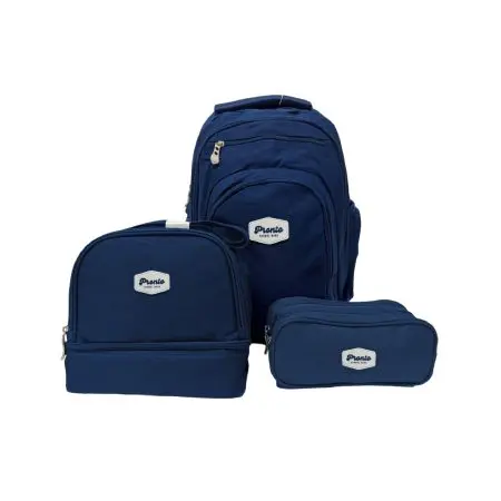 Pronto 2025 (Set 3 Pcs) Backpack 18" 4Zip. + LB + PC / K25183PL-ST طقم شنطة سادة