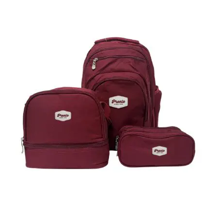 Pronto 2025 (Set 3 Pcs) Backpack 18" 4Zip. + LB + PC / K25183PL-ST طقم شنطة سادة