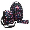 CLICK 2025 (Set 3 Pcs) Backpack 2Comp. + LB + PC طقم شنطة - Flowers