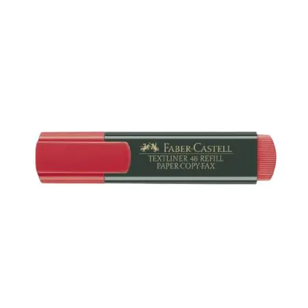 Faber Castell Highlighter 46 Super Fluo RED / 154621 قلم فوسفوري احمر