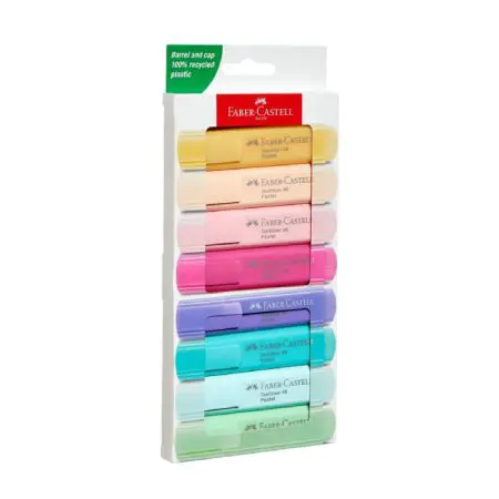 Faber Castell Highlighter 46 Pastel (Set 8 Colors) Carton / 254658 قلم تمييز