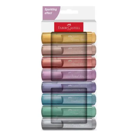 Faber Castell Highlighter 46 Metallic (Set 8 Colors) Carton / 254678 قلم تمييز