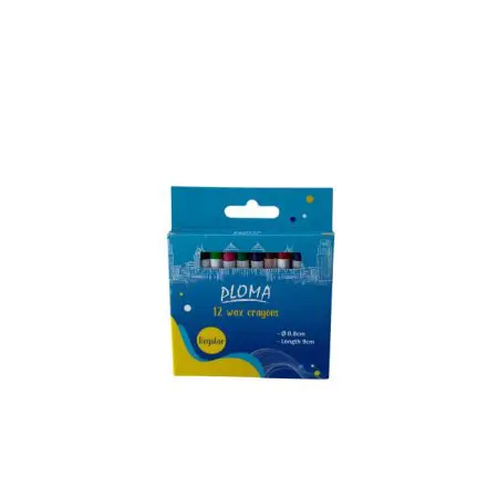 Ploma Wax Crayons 12 Colors Regular / P5612 تلوين شمع