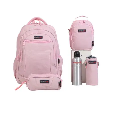 Red Rock 2025 (Set 4 Pcs) Backpack 18 3Comp. / 4261 Pink
