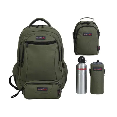 Red Rock 2025 (Set 4 Pcs) Backpack 18 3Comp. / 4264 Dark Green