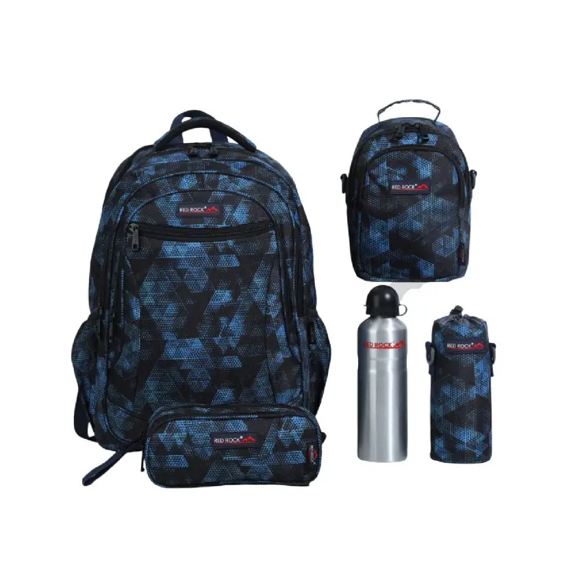 Red Rock 2025 (Set 4 Pcs) Backpack 18 3Comp. / 4265 Black/Blue