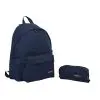 Red Rock 2025 (Set 2 Pcs) Backpack 18 1Comp.+1 With PC / 4275 Navy  طقم