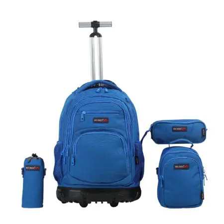 Red Rock 2025 (Set 4 Pcs) Trolley School Backpack 18" 3Comp.+1 / 4296 Blue