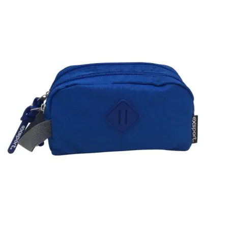 EXSPORT Pencil Case Plain Travel Pouch With Patch 2 Comp. / 2526553