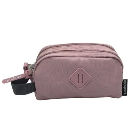 EXSPORT Pencil Case Plain Travel Pouch With Patch 2 Comp. / 2526553