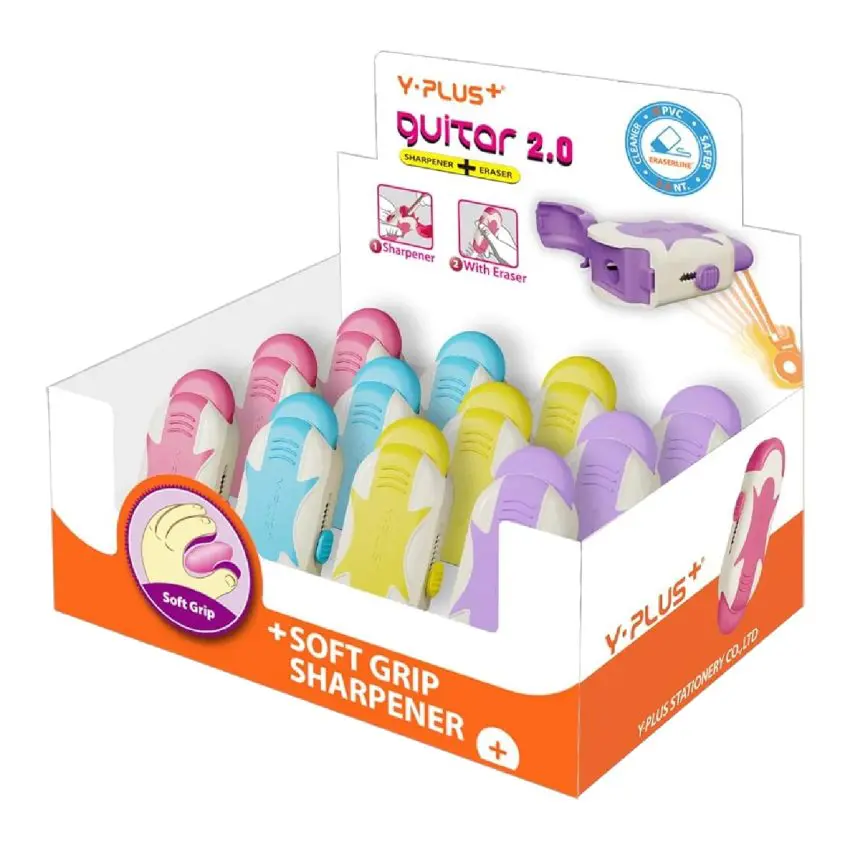 Y-PLUS Sharpener + Sliding Eraser / SX130220 مبراة + ممحاة