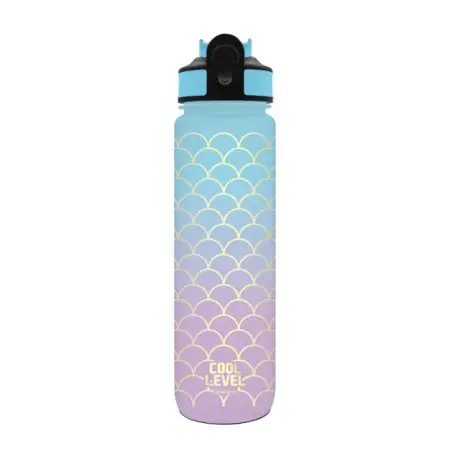 Cool Level 25 Plastic Tritan Water Bottle 800ml With Straw Mermaid / 14537-25