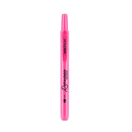 WRITECH Retractable Highlighter Pen W-805S Neon Pink قلم تمييز كباس