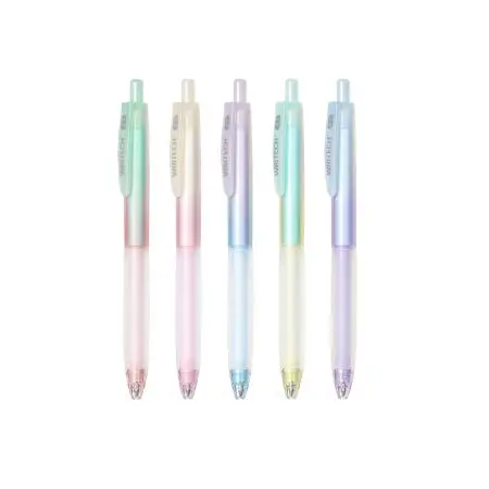 WRITECH Super Soft Grip Retractable Gel Pen W-0178 0.5 Blue قلم حبر كباس