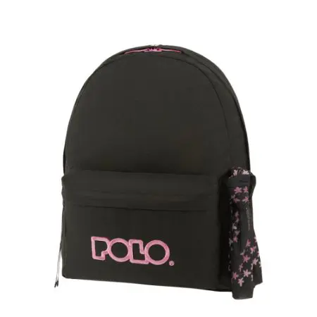 POLO 2025 Backpack With Scarf 1 Comp. Black/Violet / 901135 2046 شنطة مع فولار