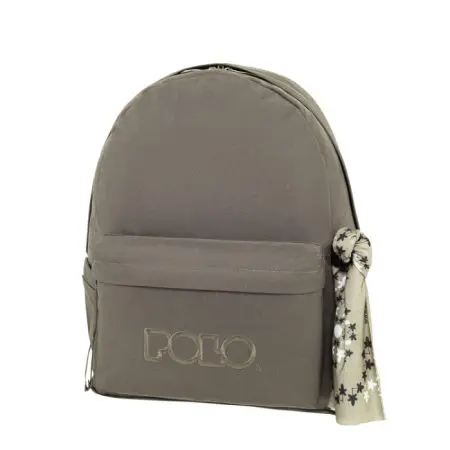 POLO 2025 Backpack With Scarf 1 Comp. Charcoal / 901135 2100 شنطة مع فولار