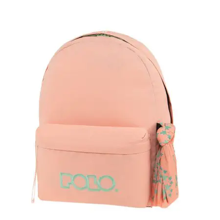 POLO 2025 Backpack With Scarf 1 Comp. Salmon/Mint / 901135 3959 شنطة مع فولار