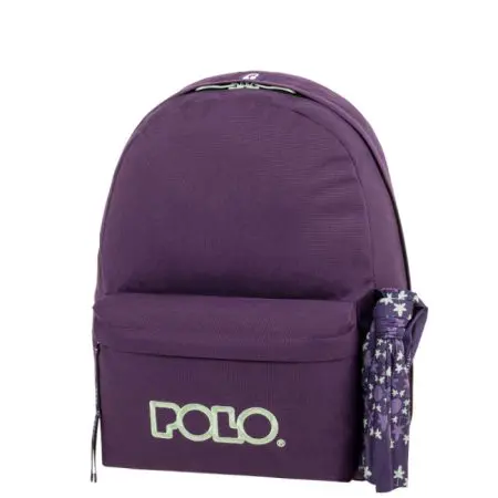POLO 2025 Backpack With Scarf 1 Comp. Purple/Turquoise / 901135 4759 شنطة مع فولار