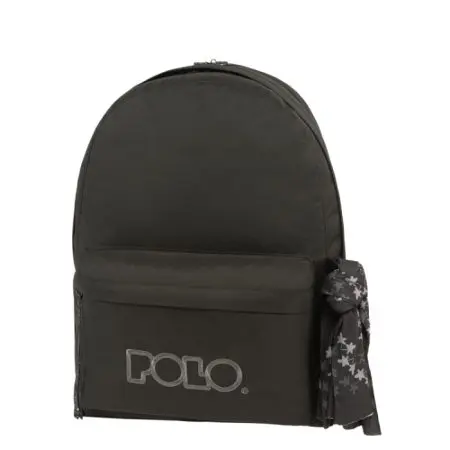 POLO 2025 Backpack With Scarf 2 Comp. Black / 901235 2002 شنطة مع فولار