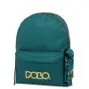 POLO 2025 Backpack With Scarf 2 Comp. Petrole/Gold / 901235 5876 شنطة مع فولار