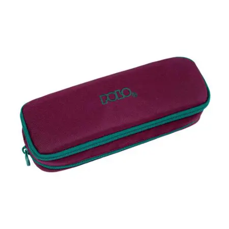 POLO 2025 Pencil Case Duo Box 2 Zip. Assorted Colors / 937004 Bordeaux/Dark Green
