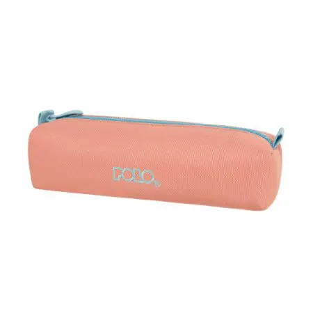 POLO 2025 Pencil Case 1 Zip. With Wallet Assorted Colors / 937006 مقلمة مع مقلمة صغيرة Pink/Turquoise