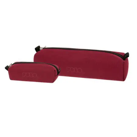 POLO 2025 Pencil Case 1 Zip. With Wallet Assorted Colors / 937006 مقلمة مع مقلمة صغيرة Bordeaux