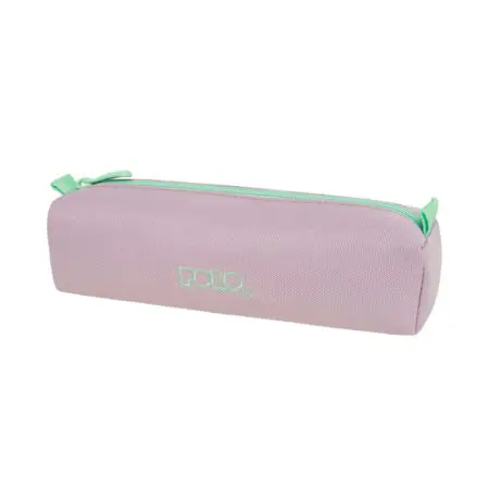 POLO 2025 Pencil Case 1 Zip. With Wallet Assorted Colors / 937006 مقلمة مع مقلمة صغيرة Light Purple/Turquoise