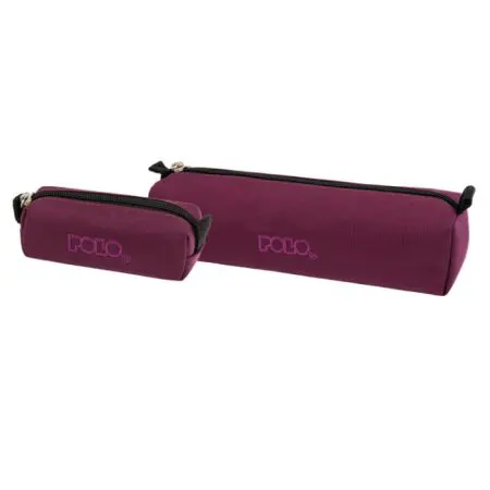 POLO 2025 Pencil Case 1 Zip. With Wallet Assorted Colors / 937006 مقلمة مع مقلمة صغيرة Dark Red