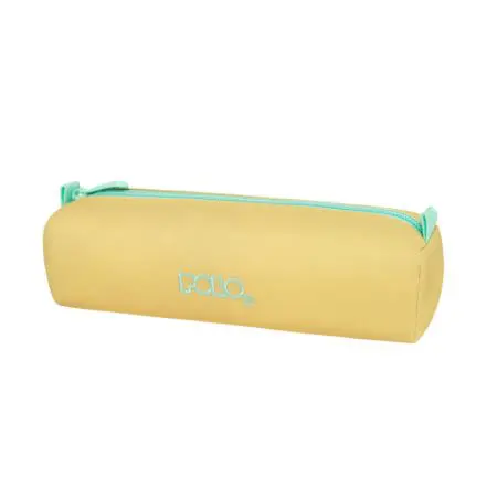 POLO 2025 Pencil Case 1 Zip. With Wallet Assorted Colors / 937006 مقلمة مع مقلمة صغيرة Yellow/Turquoise