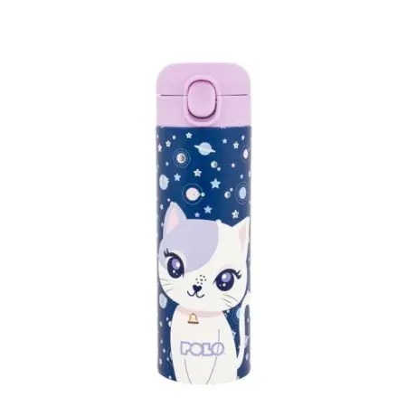 POLO 2025 Stainless Steel Junior Thermos Bottle 500ml With Straw Space Cat / 949005 8348
