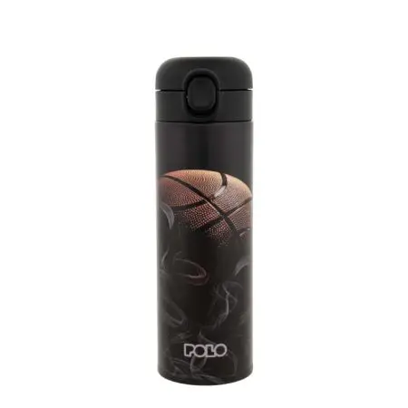 POLO 2025 Stainless Steel Junior Thermos Bottle 500ml With Straw Basketball / 949005 8380
