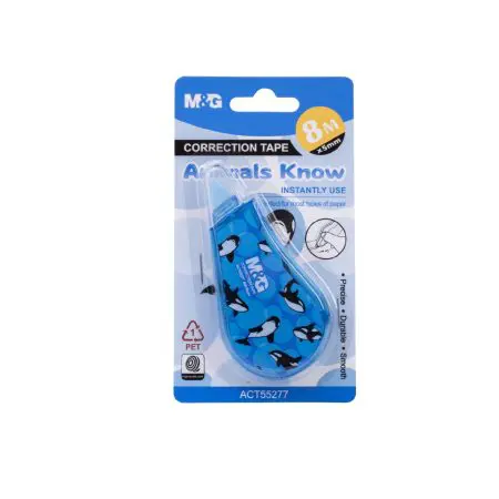 M&G Correction Tape Roller 5mm*8m Animals Know / ACT55277 مصحح رول